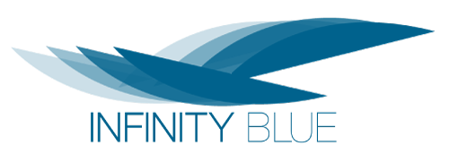 logo infinity blue